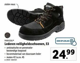 Lidl Lederen veiligheidsschoenen, s3 aanbieding