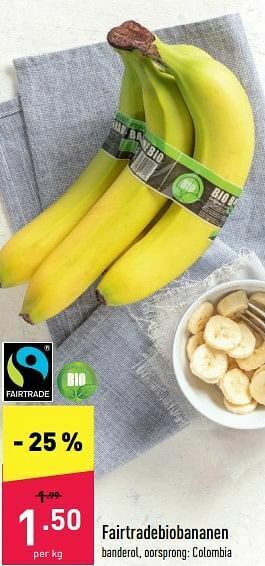 ALDI Fairtradebiobananen aanbieding