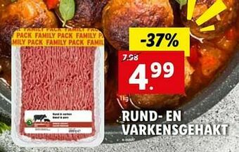 Lidl Rund- en varkensgehakt aanbieding