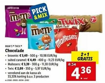 Lidl Chocolade aanbieding