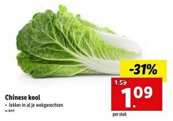 Lidl Chinese kool aanbieding