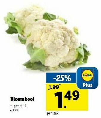Lidl Bloemkool aanbieding