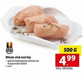 Lidl Blinde vink met kip aanbieding