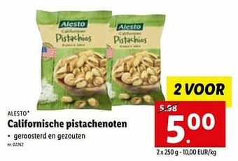 Lidl Californische pistachenoten aanbieding
