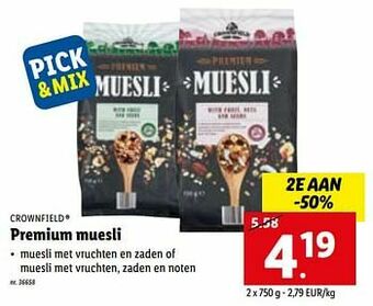 Lidl Premium muesli aanbieding
