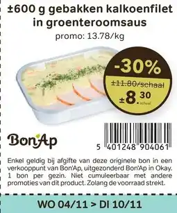 Bon Ap gebakken kalkoenfilet in groenteroomsaus aanbieding