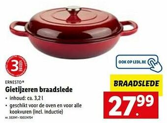 Lidl Gietijzeren braadslede aanbieding