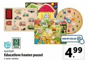 Lidl Educatieve houten puzzel aanbieding