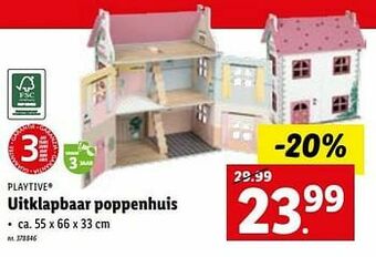 Lidl Uitklapbaar poppenhuis aanbieding