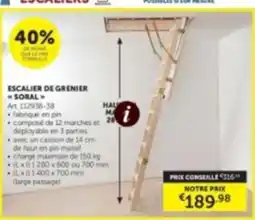 Zelfbouwmarkt Escalier de grenier Soral aanbieding