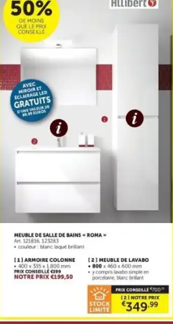 Meuble de salle de bains roma