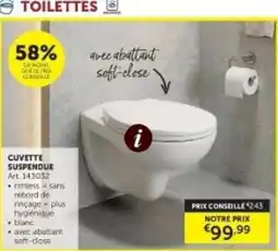Zelfbouwmarkt Cuvette suspendue aanbieding