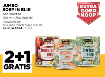 Jumbo Soep in Blik 300-800ml aanbieding