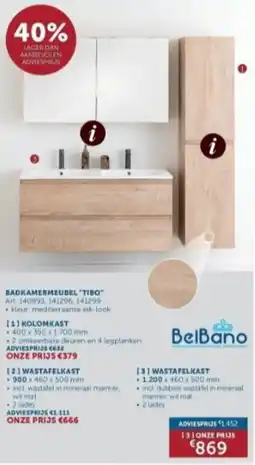 Zelfbouwmarkt Badkamermeubel "Tibo" aanbieding