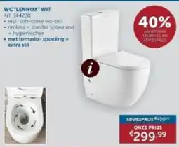 Zelfbouwmarkt wc lennox wit aanbieding