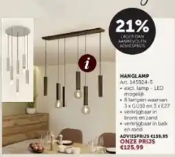 Zelfbouwmarkt Hanglamp aanbieding