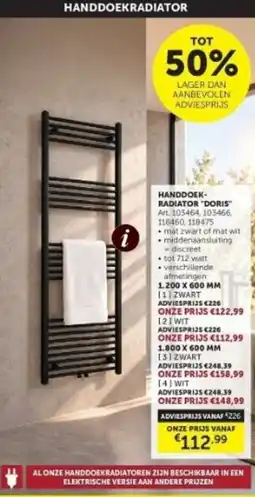 Zelfbouwmarkt Handdoekradiator aanbieding