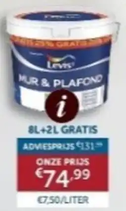 Zelfbouwmarkt Levis mur & plafond aanbieding