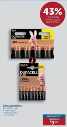 Zelfbouwmarkt Duracell batterij aanbieding