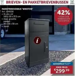 Zelfbouwmarkt Pakketbrievenbus winston aanbieding
