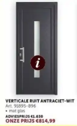 Zelfbouwmarkt Verticale ruit antraciet-wit aanbieding