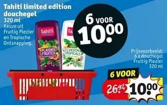 Kruidvat tahiti limited edition Douchegel fruitig plezier 320ml aanbieding