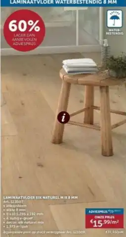 Zelfbouwmarkt Laminaatvloer eik naturel mix aanbieding