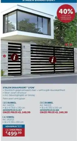 Zelfbouwmarkt Stalen draaipoort lyon aanbieding