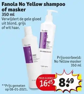 Kruidvat fanola No yellow masker 350ml aanbieding