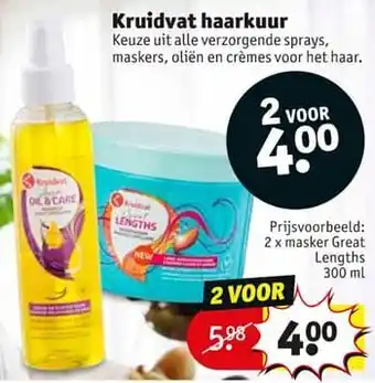 Kruidvat kruidvat haarkuur Masker great lengths 300ml aanbieding