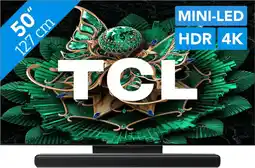 Coolblue TCL 50 QD Mini-LED C71K 4K (2025) + TCL S45H 2.0 Barre de Son aanbieding