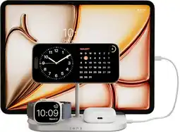 Coolblue Zens 4-in-1 MagSafe met Qi2 Draadloze Oplader 15W met Standaard, Watch Stand en iPad Stand aanbieding