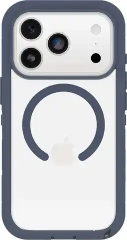 Coolblue OtterBox Defender Pro XT iPhone 17 Pro Back Cover avec Aimant MagSafe Transparent Bleu aanbieding