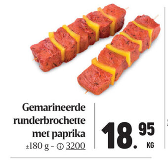 Buurtslagers Gemarineerde runderbrochette met paprika aanbieding