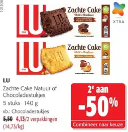 Colruyt Zachte Cake Natuur of Chocoladestukjes aanbieding