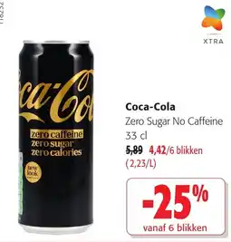 Colruyt Coca-Cola Zero Sugar No Caffeine aanbieding
