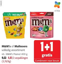 Colruyt M&M's of Maltesers volledig assortiment aanbieding