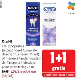 Colruyt Oral-B alle tandpasta's aanbieding