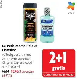 Colruyt Le Petit Marseillais of Listerine aanbieding