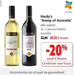 Colruyt Hardy's 'Stamp of Australia' alle wijnen aanbieding