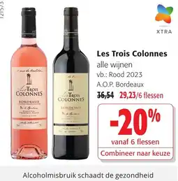 Colruyt Les Trois Colonnes alle wijnen aanbieding