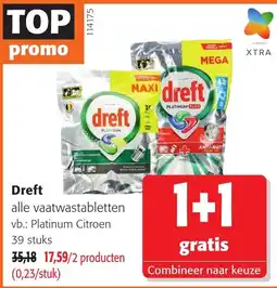 Colruyt Dreft alle vaatwastabletten aanbieding