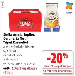 Colruyt Stella artois, jupiler, corona, leffe of tripel karmeliet aanbieding