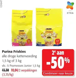 Colruyt Purina Friskies alle droge kattenvoeding aanbieding