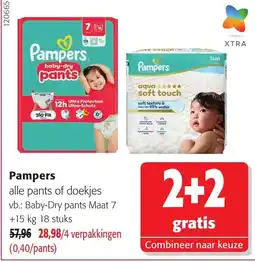 Colruyt Pampers alle pants of doekjes aanbieding