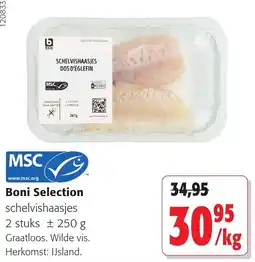 Colruyt Boni Selection schelvishaasjes aanbieding