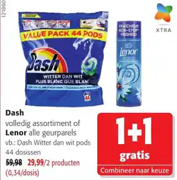 Colruyt Dash volledig assortiment of Lenor alle geurparels aanbieding