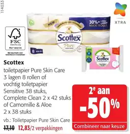 Colruyt Scottex toilet papier Pure Skin Care aanbieding