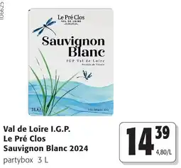 Colruyt Val de Loire I.G.P. Le Pré Clos Sauvignon Blanc 2024 aanbieding