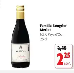 Colruyt Famille Bougrier Merlot aanbieding
